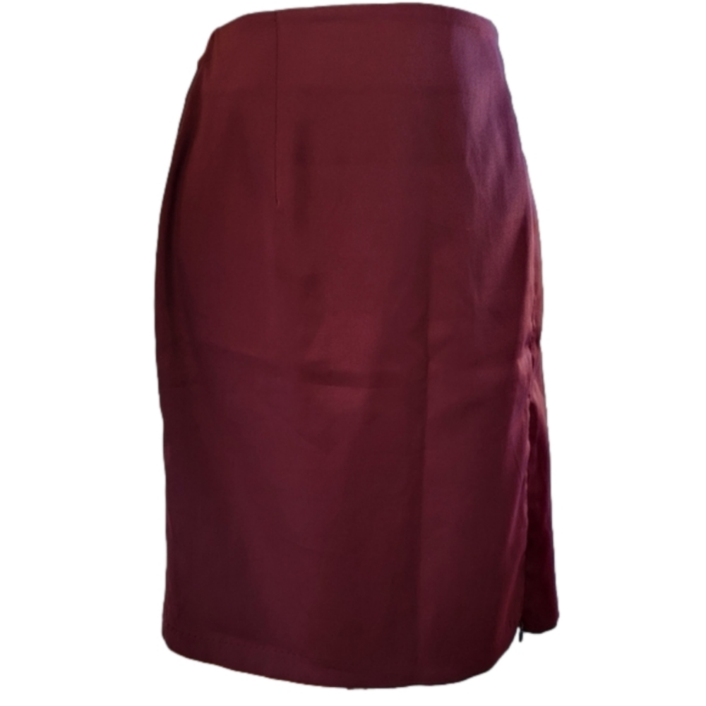 35TH & 10th burgandy pencil skirt size 9